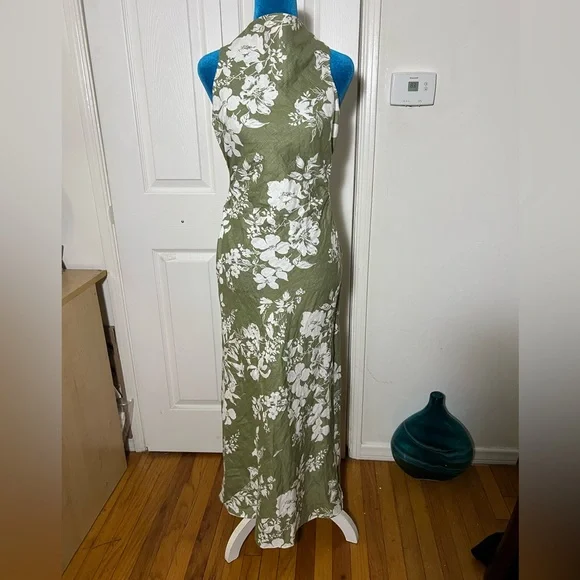 Reformation Floral Linen Casette Dress Women’s 2 - Picture 4 of 10
